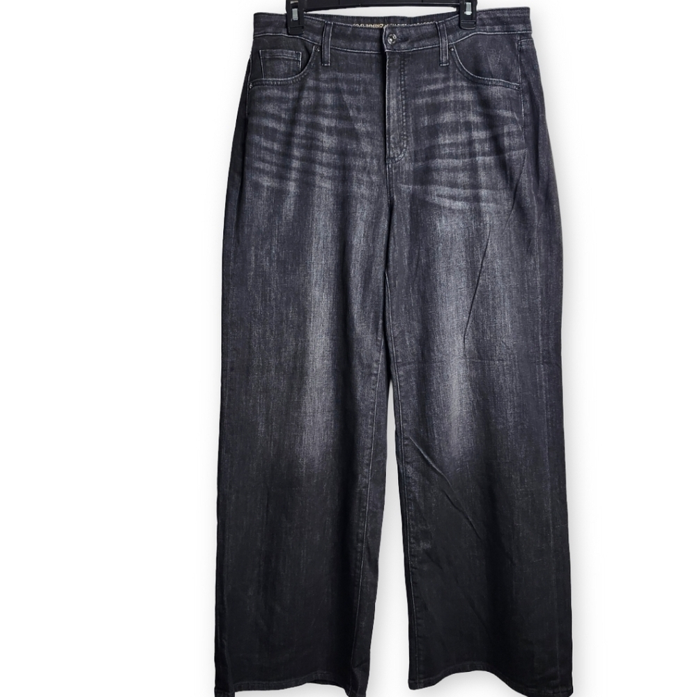 New Chicos So Slimming Wide Leg Jeans Womens Black